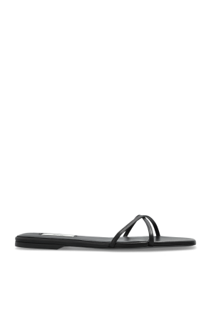 【関税&送料込】Moncler Black Leather Bell Slippers Moncler Bell Mules | italist